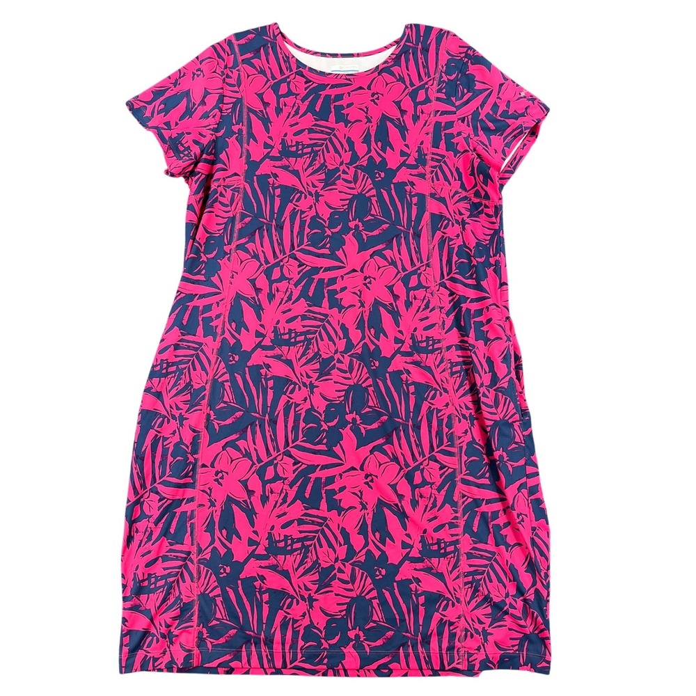 Columbia PFG Freezer III Dress Womens XXL Pink Floral Palm Print Hiking Outdoor